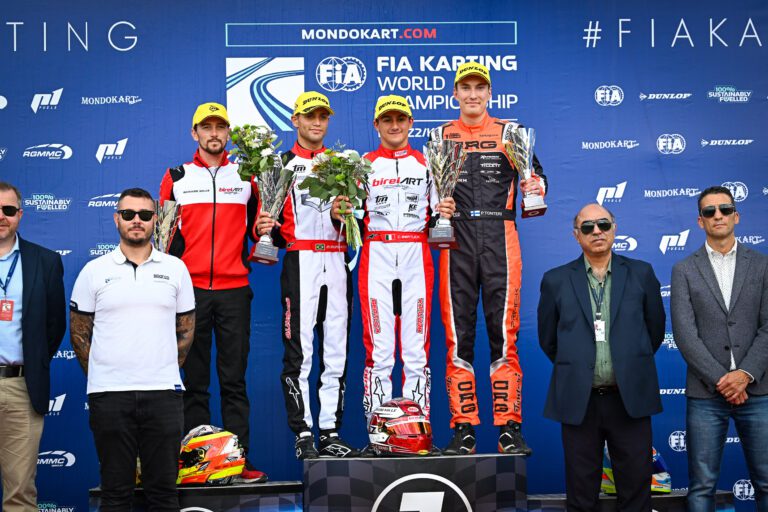 GALIFFA ENGINES ON THE SECOND AND THIRD STEP OF THE PODIUM IN THE KZ WORLD CHAMPIONSHIP.